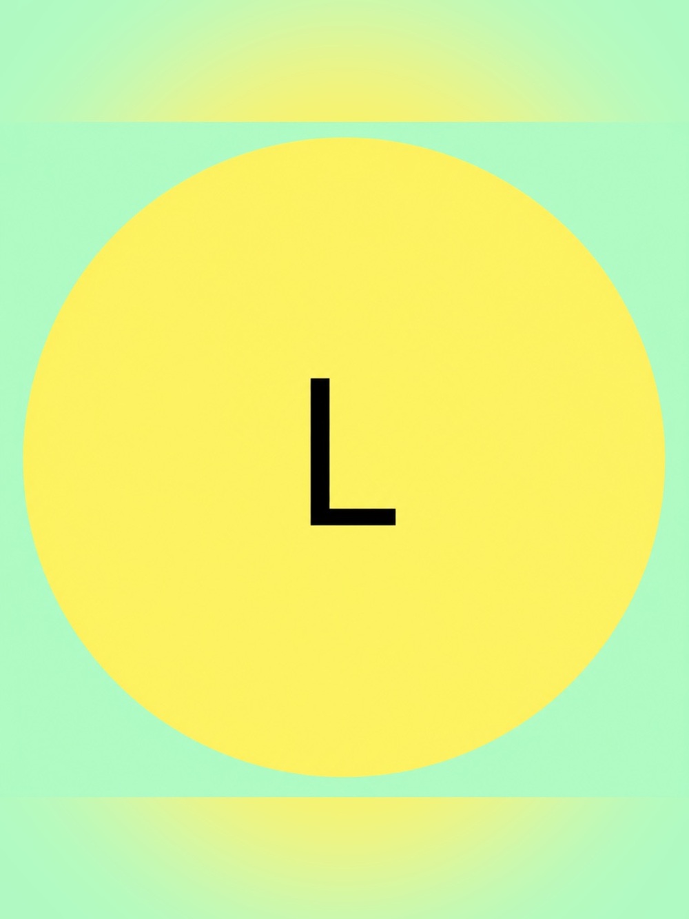 50 SHIPPING STICKERS - 2” ROUND - SIZE CLOTHING LABELS - LARGE “L” - YELLOW